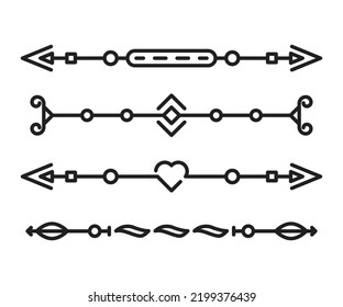 text dividers and separators set illustration