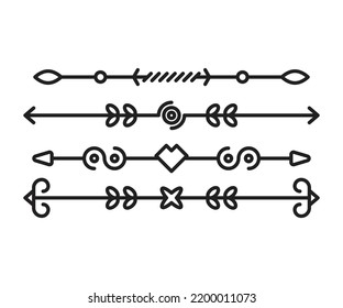 text dividers and separators set illustration