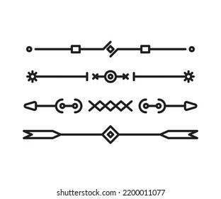 text dividers and separators set illustration