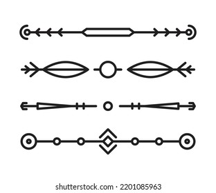 text dividers and separators set illustration