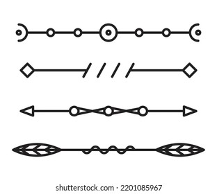 text dividers and separators set illustration