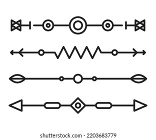 text dividers and separators set illustration