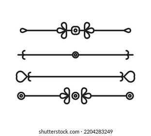 text dividers and separators set illustration