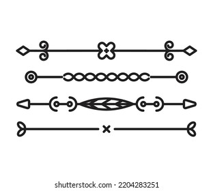 text dividers and separators set illustration