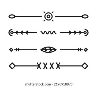 text dividers set line illustration