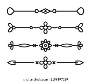 ilustración de línea de conjunto de divisores de texto