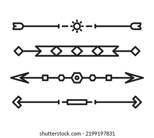 ilustración de línea de conjunto de divisores de texto