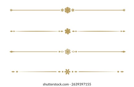  Text dividers. set of Vintage decorative lines. Separator vintage. decorative line. Vector illustration