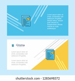 Text document abstract corporate business banner template, horizontal advertising business banner.