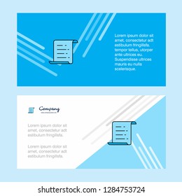 Text document abstract corporate business banner template, horizontal advertising business banner.