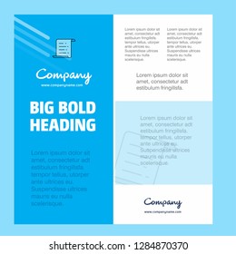 Text document Business Company Poster Template. with place for text and images. vector background