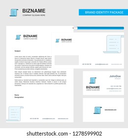 Text document Business Letterhead, Envelope and visiting Card Design vector template