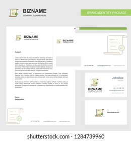 Text document Business Letterhead, Envelope and visiting Card Design vector template