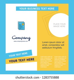 Text document Company Brochure Template. Vector Busienss Template