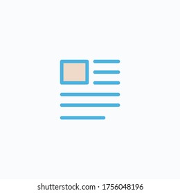 text document icon flat vector logo design trendy illustration signage symbol graphic simple