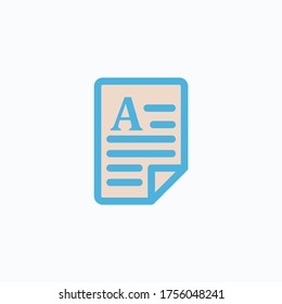 text document icon flat vector logo design trendy illustration signage symbol graphic simple