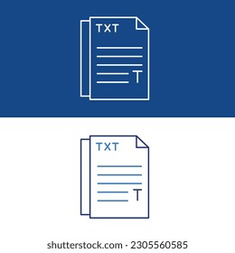 Text Document Icon Set - Illustrates the concept of a text document. Editable Stroke.