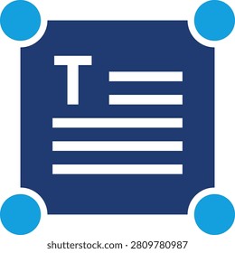 Text document icon. typography, content, document, editing, formatting. solid style icon collection