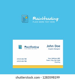 Text document logo Design with business card template. Elegant corporate identity. - Vector
