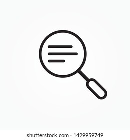 text and document search icon