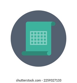Text document with table and add icon, Flat vector illustration for web and mobile interface, EPS 10
