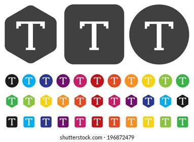 Text edit sign icon