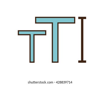 Text edit size icon.  Letter T vector button.