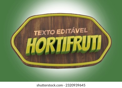 texto edición hortifruti 3d sello
