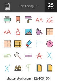 Text Editing Filled Line Icons