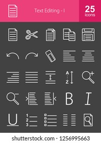 Text Editing Line Icons