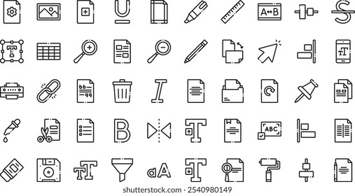 Text edition icons High-Quality Vector Icons Collection with Editable Stroke. Ideal for Professional and Creative Projects.