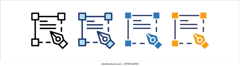 Text Editor Icon Set Multiple Style Collection