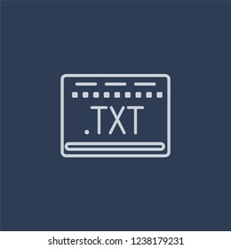 Text editor icon. Trendy flat vector line Text editor icon on dark blue background from Technology collection. 