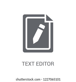 Text editor icon. Trendy Text editor logo concept on white background from Technology collection. Suitable for use on web apps, mobile apps and print media.