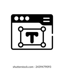 Text Editor icon vector stock illustration