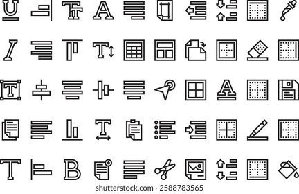 Text editor icons High-Quality Vector Icons Collection with Editable Stroke. Ideal for Professional and Creative Projects.