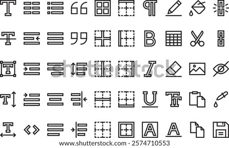 Text editor icons High-Quality Vector Icons Collection with Editable Stroke. Ideal for Professional and Creative Projects