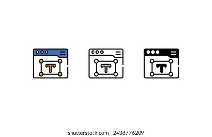 Text Editor icons vector stock illustration