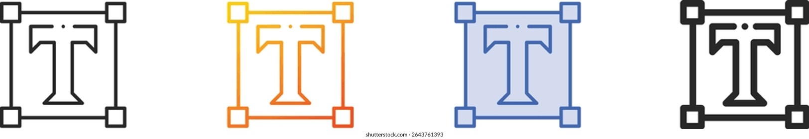 text editor icon.Thin Linear, Gradient, Blue Stroke and bold Style Design Isolated On White Background