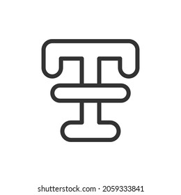 Icono de línea, signo o símbolo del editor de texto. Pictograma de primera calidad con un diseño de diseño. Icono vectorial perfecto del editor de texto aislado en un fondo blanco. 