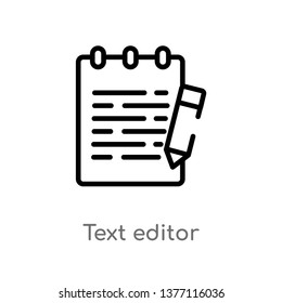 text editor vector line icon. Simple element illustration. text editor outline icon from technology concept. Can be used for web and mobile