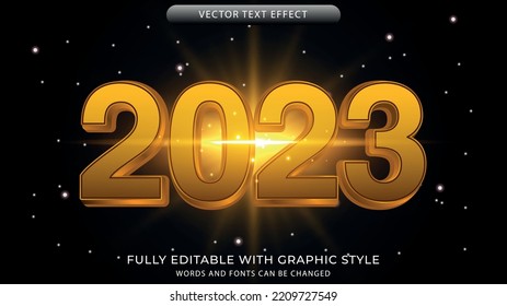 text effect 2023 editable with graphic style