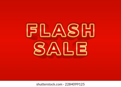 Text Effect 3D Flash Sale Design