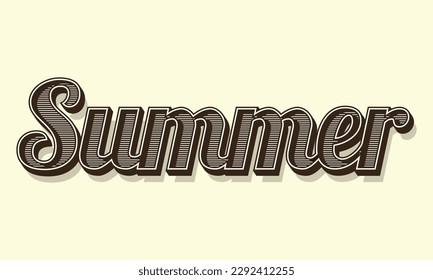 Text effect, 3d text, typography, summer, lettering, logo design.