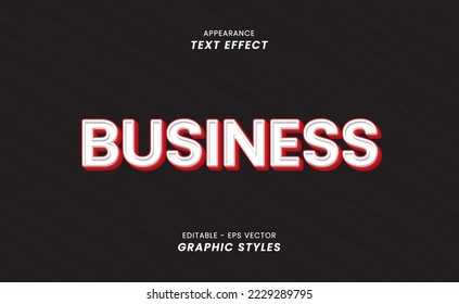 Text effect appearance - with Business lettering