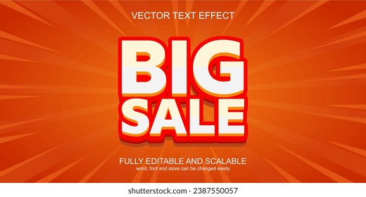 TEXT EFFECT big sale vector editable