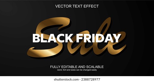 TEXT EFFECT BLACK FRIDAY SALE BANNER VECTOR EDITABLE
