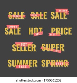 Text Effect of Business Promotion and Customer Information to Sell your Product with Tape and Line Style Vol 2. Good for Banner, Flyer, Poster, and other
