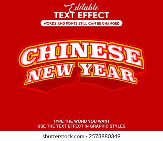 Text effect chinese new year event styles