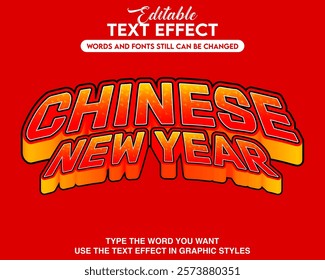 Text effect chinese new year event styles
